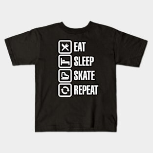 Eat sleep figure ice skate repeat Kids T-Shirt